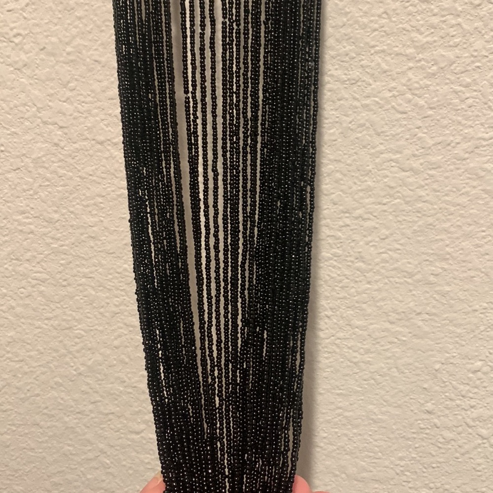 Nordstrom Black beaded necklace - Picture 2 of 7
